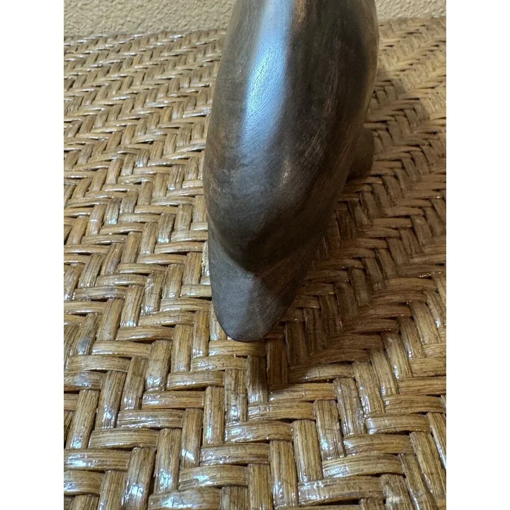 Vintage Carved Ironwood Dolphin Figurine Sculpture Art Decor - Picture 8 of 9
